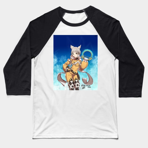 Welsh Cat Baseball T-Shirt by Sephiroth1204